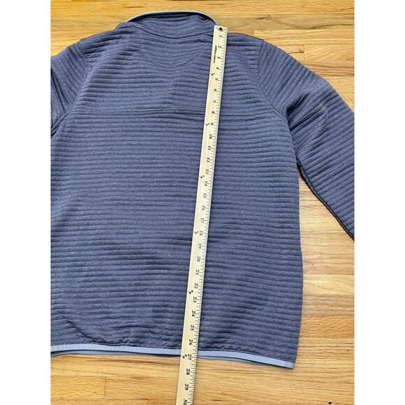 L.L. Bean Airlight Women's L Purple Pullover Polyester Sweatshirt Knit Snap - Picture 5 of 8